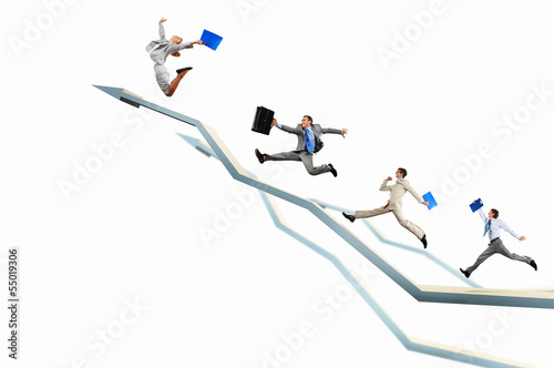 Photo: Businesspeople jumping Businesspeople jumping