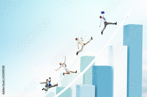 Photo: Businesspeople jumping Businesspeople jumping