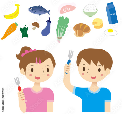 Vector: こどもの食生活 こどもの食生活