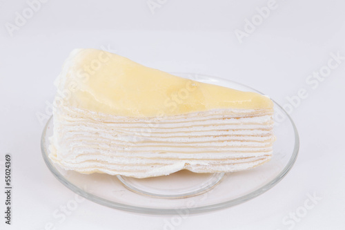 Photo: cheese cake on white isolated background cheese cake on white isolated background