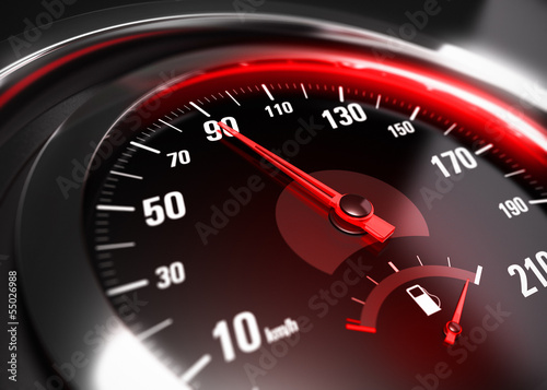 Illustration: Reducing Speed Safe Driving Concept Reducing Speed Safe Driving Concept