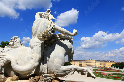 Photo: Neptune Fountain at Schloss Schoenbrunn Palace Neptune Fountain at Schloss Schoenbrunn Palace