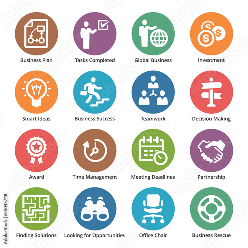 Vector: Business Icons Set 3 - Dot Series Business Icons Set 3 - Dot Series