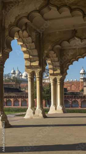 Photo: Agra Fort with view on the mosque Agra Fort with view on the mosque