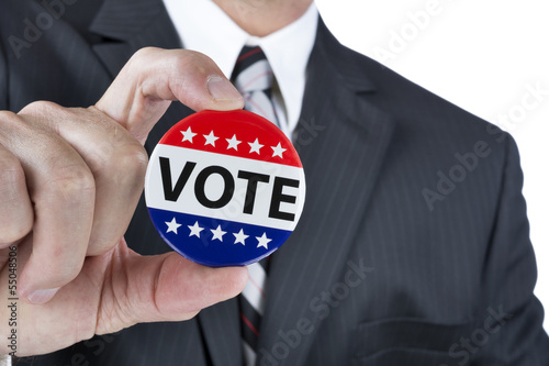 Photo: Political vote badge Political vote badge
