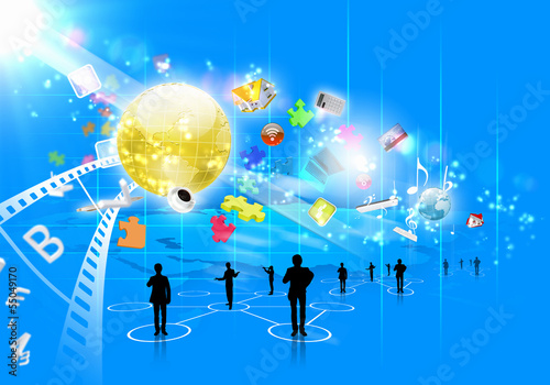 Illustration: Business people silhouettes Business people silhouettes
