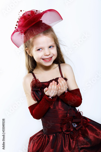 Photo: Little girl in beautiful dress Little girl in beautiful dress