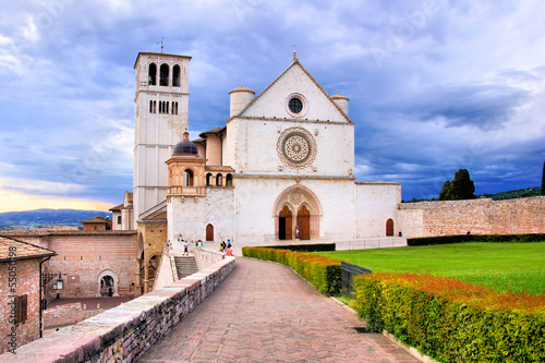 Photo: View of the Basilica of St Francis, Assisi, Italy View of the Basilica of St Francis, Assisi, Italy
