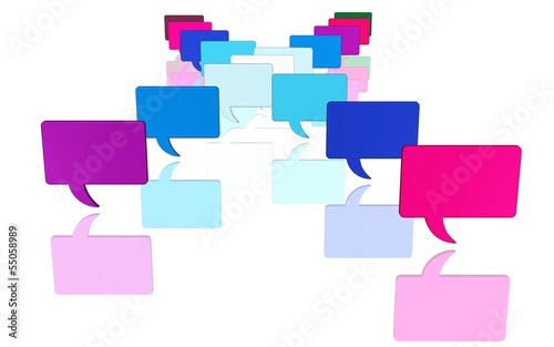 Illustration: Kommunikation - viele offene Fragen - Informationsflut Kommunikation - viele offene Fragen - Informationsflut