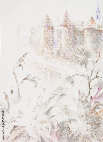 Illustration: painting pencil painting pencil