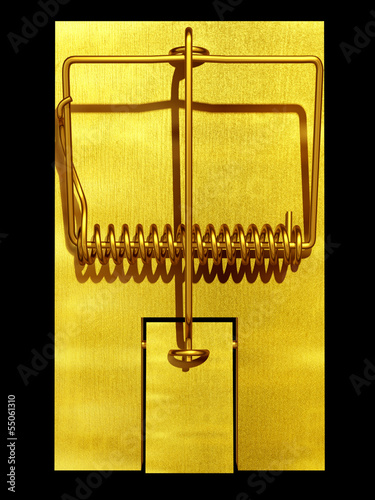 Illustration: golden mousetrap seen from above golden mousetrap seen from above