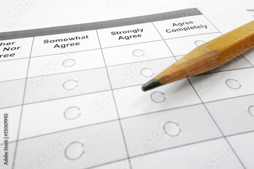 Photo: survey form survey form