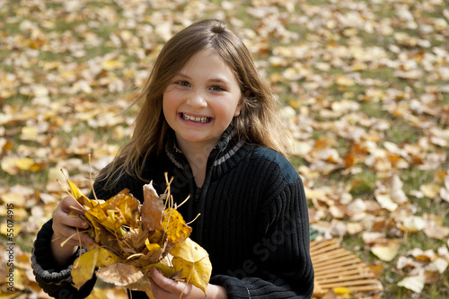 Photo: Holding Fall Leaves Holding Fall Leaves