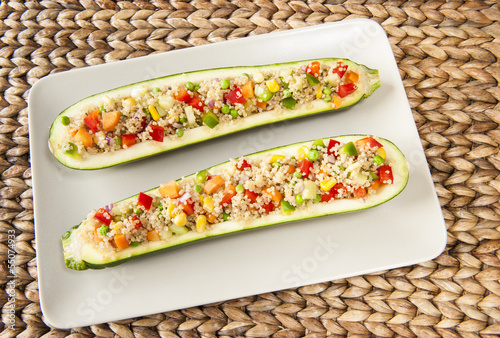 Photo: Zuchinis Stuffed with Quinoa Salad Zuchinis Stuffed with Quinoa Salad