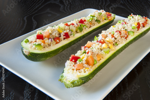 Photo: Healthy Quinoa and Vegetable Stuffed Zuchinis Healthy Quinoa and Vegetable Stuffed Zuchinis