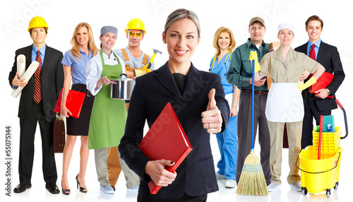 Photo: Group of workers. Group of workers.