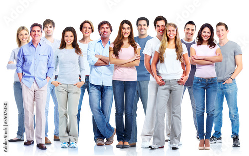 Photo: Group of casual people. Group of casual people.