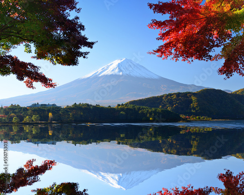 Photo: Mt. Fuji in the Autumn from Lake Kawaguchi, Japan Mt. Fuji in the Autumn from Lake Kawaguchi, Japan