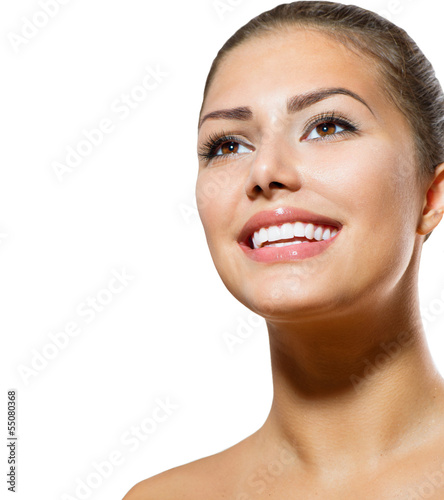 Photo: eeth Whitening. Beautiful Smiling Young Woman Portrait eeth Whitening. Beautiful Smiling Young Woman Portrait