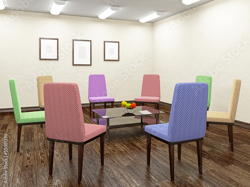 Illustration: Color chairs for discussion Color chairs for discussion