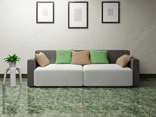 Photo: Sofa near the wall Sofa near the wall