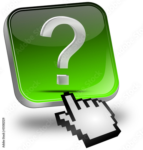 Vector: Button mit Fragezeichen mit Cursor Button mit Fragezeichen mit Cursor
