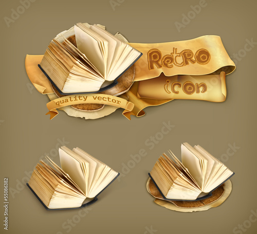 Vector: Open book icon Open book icon