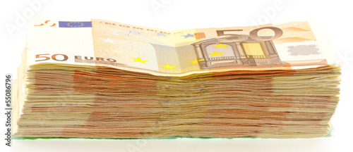 Photo: liasse de billets de 50 euros liasse de billets de 50 euros