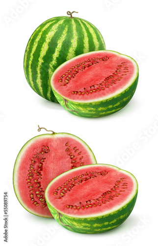 Photo: Watermelons isolated on white Watermelons isolated on white