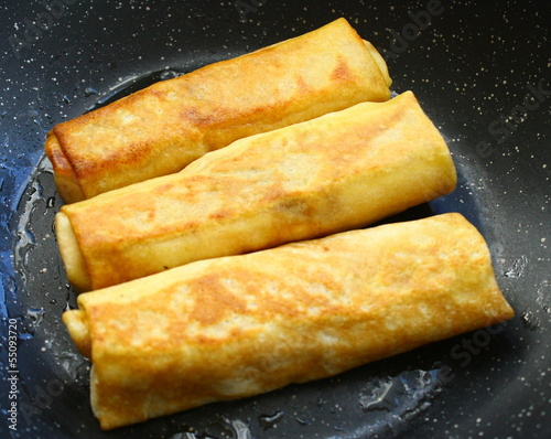 Photo: crêpes fourrées ,cuisson à la poêle crêpes fourrées ,cuisson à la poêle
