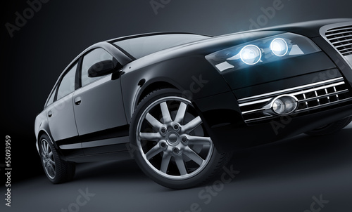Illustration: Schwarze Limousine Schwarze Limousine