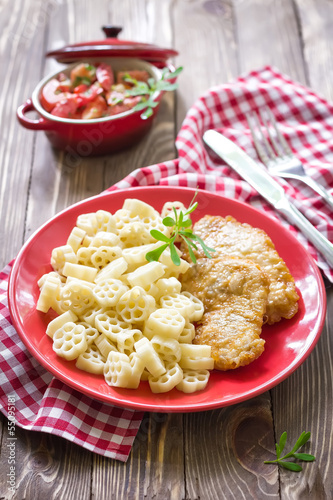 Photo: Pasta and fish Pasta and fish