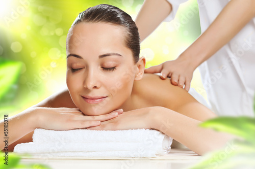 Photo: Girl at spa massage Girl at spa massage