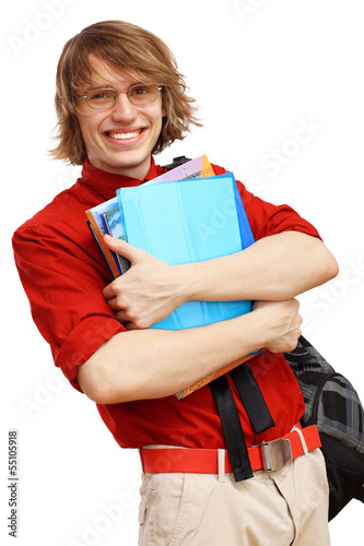 Photo: Happy student with books Happy student with books
