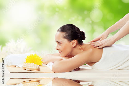 Photo: Girl at spa massage Girl at spa massage