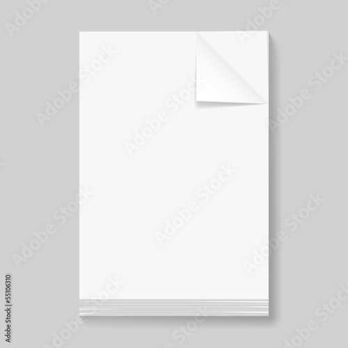 Photo: Stack of blank papers Stack of blank papers
