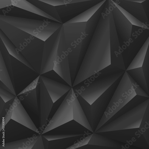  Black carbon background abstract polygon. Fashion luxury
