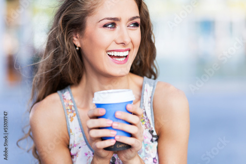 Photo: Young coffee drinker Young coffee drinker