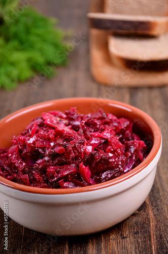 Photo: Beet caviar in a salad bowl Beet caviar in a salad bowl