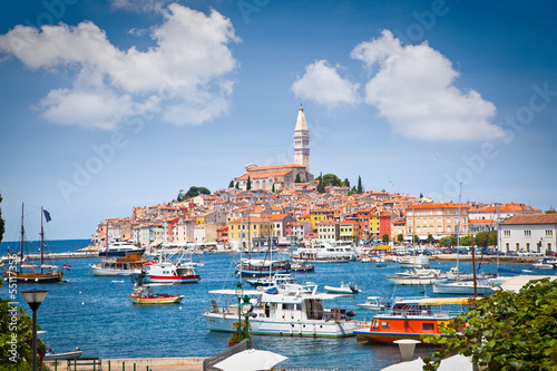 Photo: Old Istrian town in Rovinj, Croatia. Old Istrian town in Rovinj, Croatia.