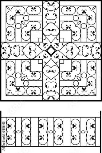 Vector: Wrought Iron Gate, Door, Fence, Window, Grill, Railing design Wrought Iron Gate, Door, Fence, Window, Grill, Railing design