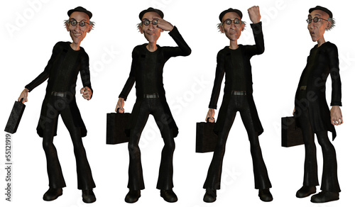 Illustration: Illustration Geschäftsmann diverse Posen Illustration Geschäftsmann diverse Posen