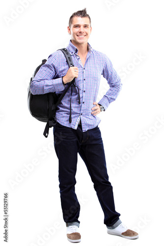 Photo: Happy male student smiling Happy male student smiling