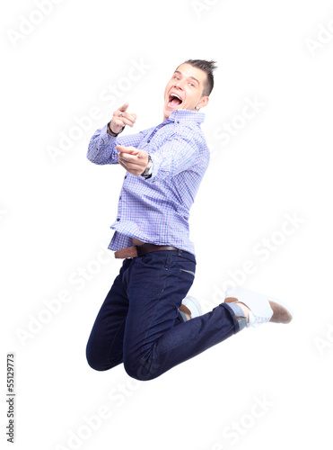Photo: Handsome man jumping Handsome man jumping