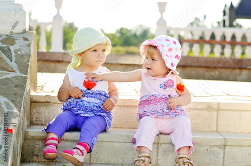 Photo: two baby friends two baby friends