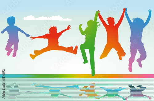 Vector: springen und Freude springen und Freude