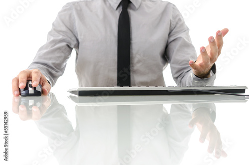 Photo: Frustrated gesture of businessman Frustrated gesture of businessman