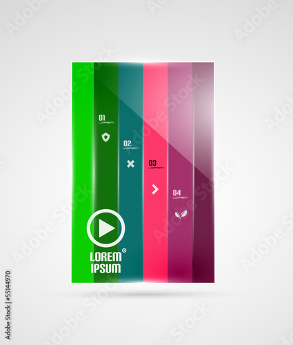 Vector: Modern geometrical stripes infographics template Modern geometrical stripes infographics template