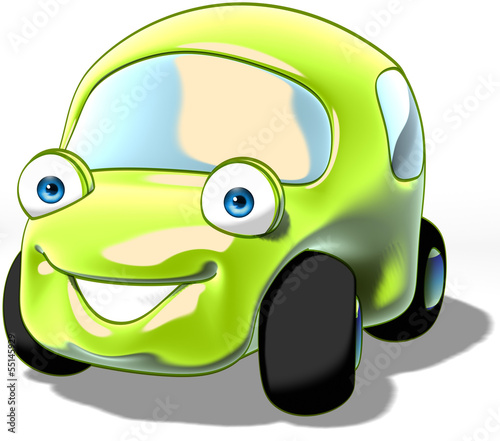 Illustration: Green car Green car