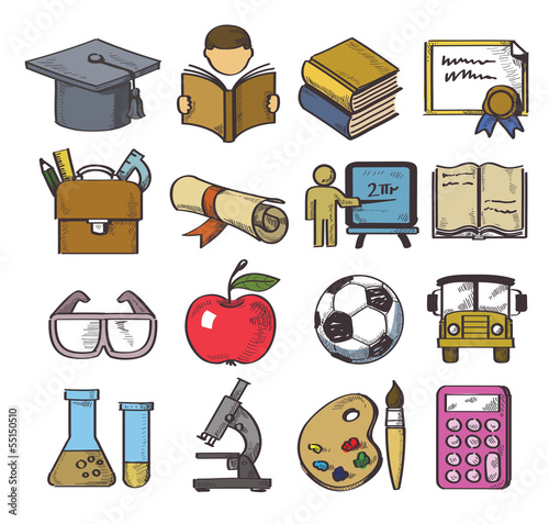 Vector: hand drawn education hand drawn education